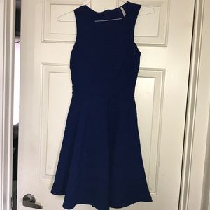 Blue zebra texture dress